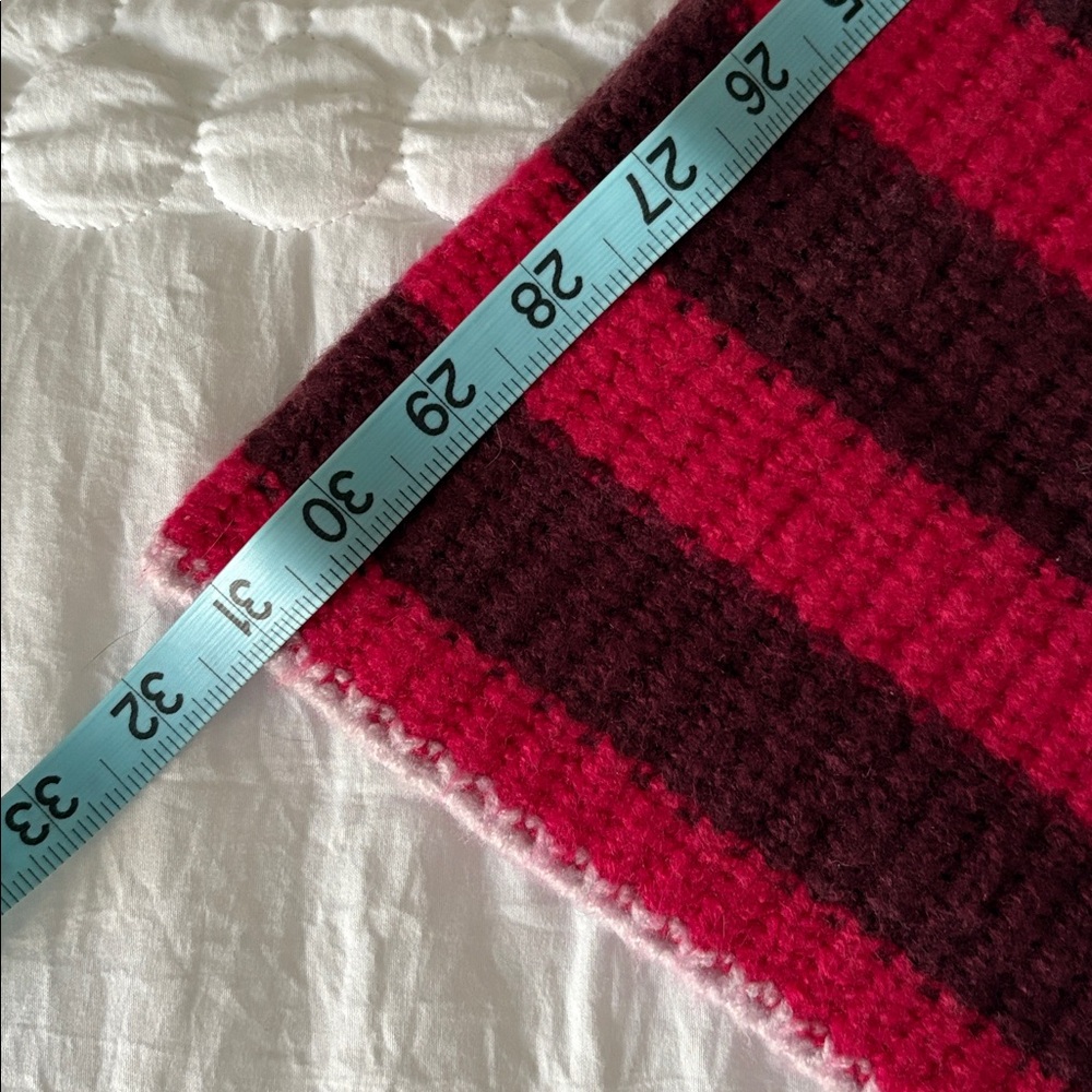 Maeve Pink and Burgundy Striped Turtleneck Sweater - Picture 12 of 15